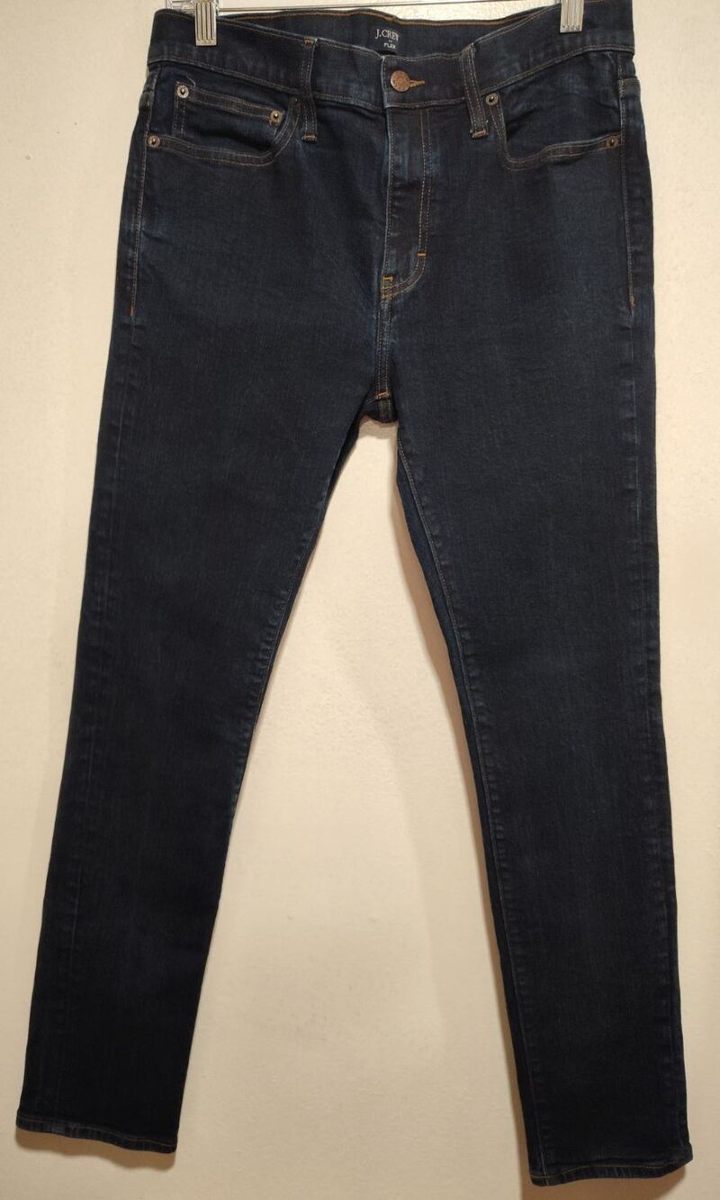 J. Crew Flex Men's Dark Blue Denim Slim Jeans Size W33 L32
